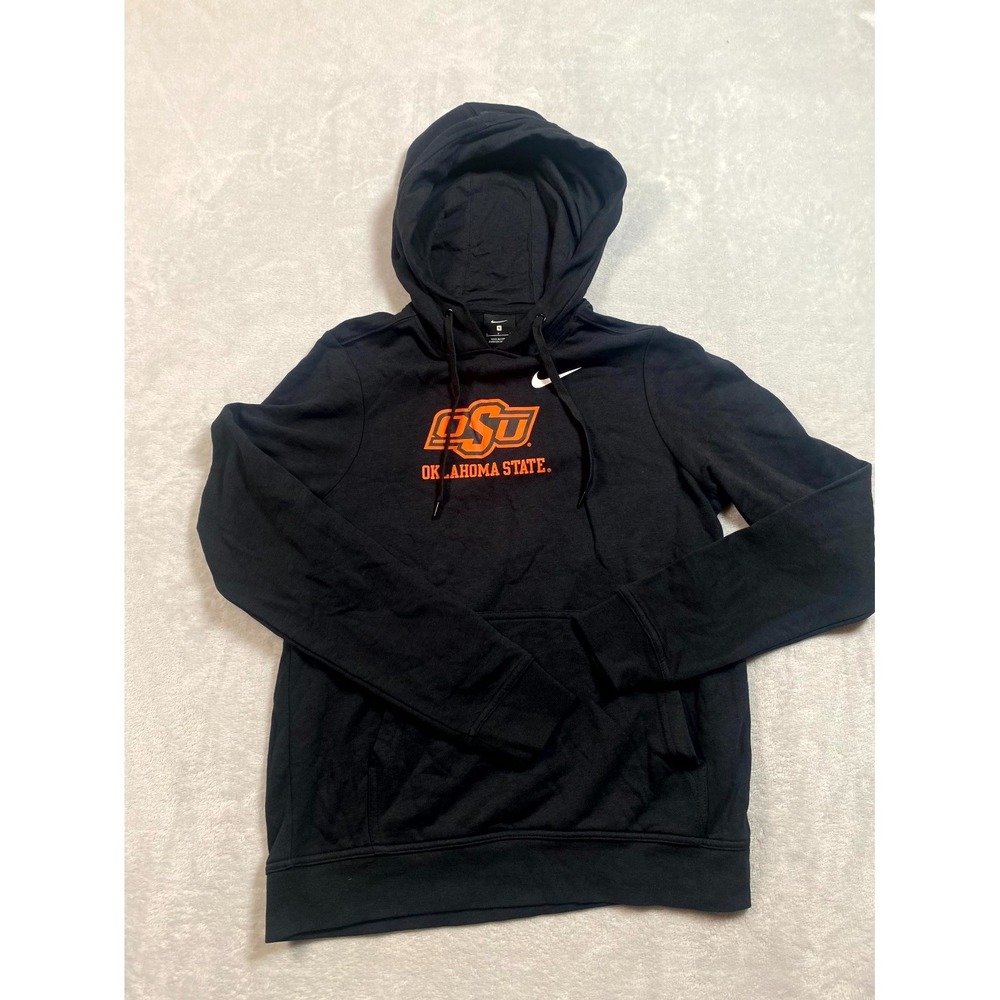 Nike Hoodie Mens‎ Small Black Graphic Fleece Lined NCAA Oklahoma State Cowboys